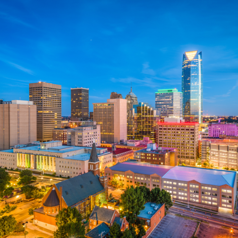 The skyline of Oklahoma City